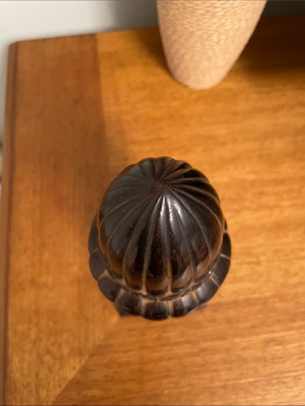 MCM Vintage Heavy Metal Brown Bronze Tone Decorative Tabletop Finial From India - Picture 3 of 10